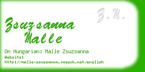 zsuzsanna malle business card